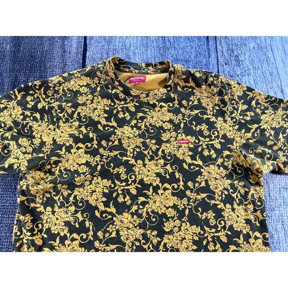 Supreme Floral Small Box Logo Floral Tee T Shirt Black Size Medium SS20 - Picture 2 of 9